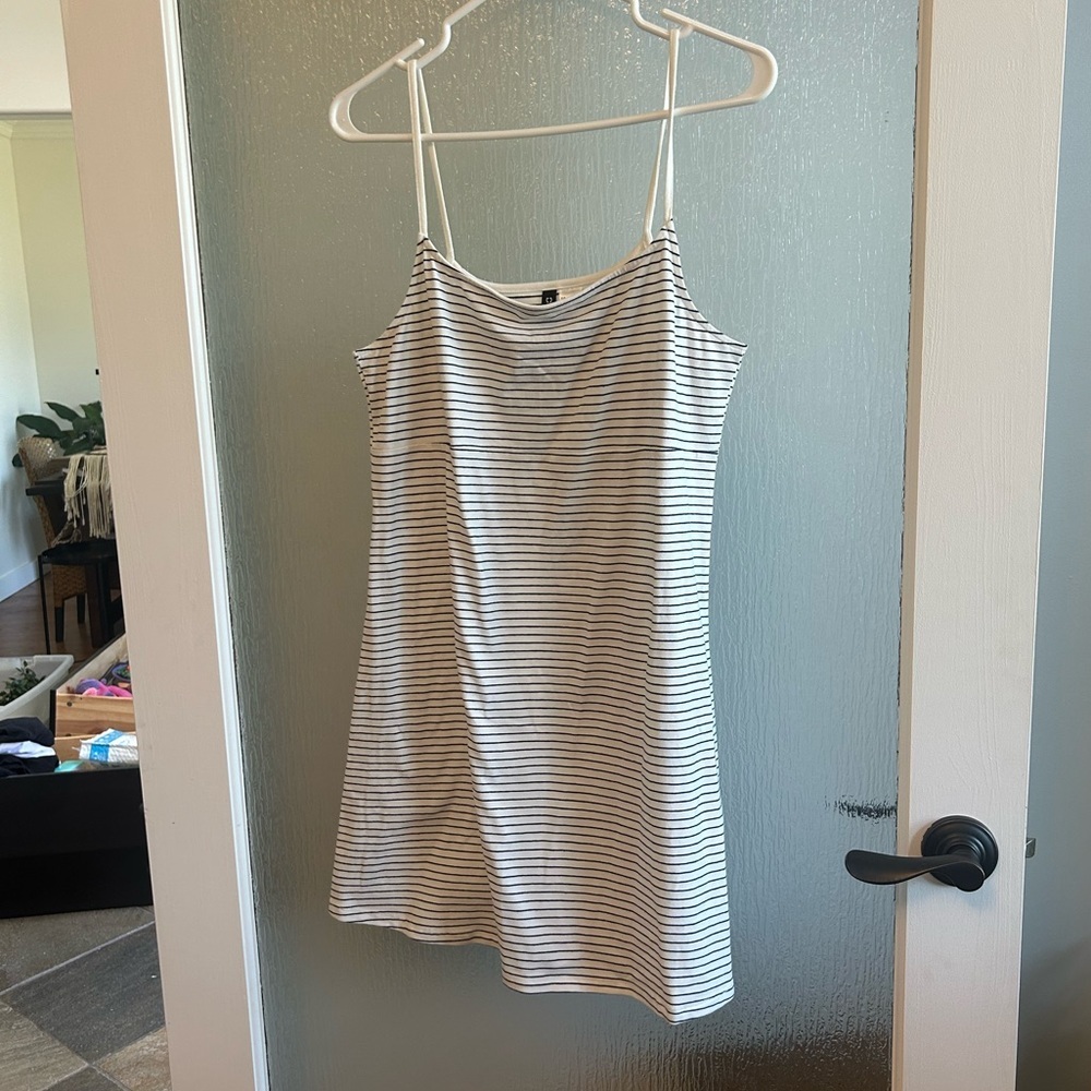 H&M Simple Striped Spaghetti Strap Tank Top Dress